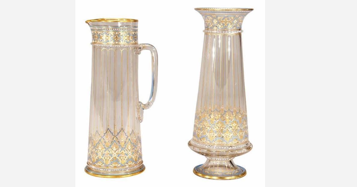 خرید پارچ بلور لب‌ طلایی + بهترین قیمت